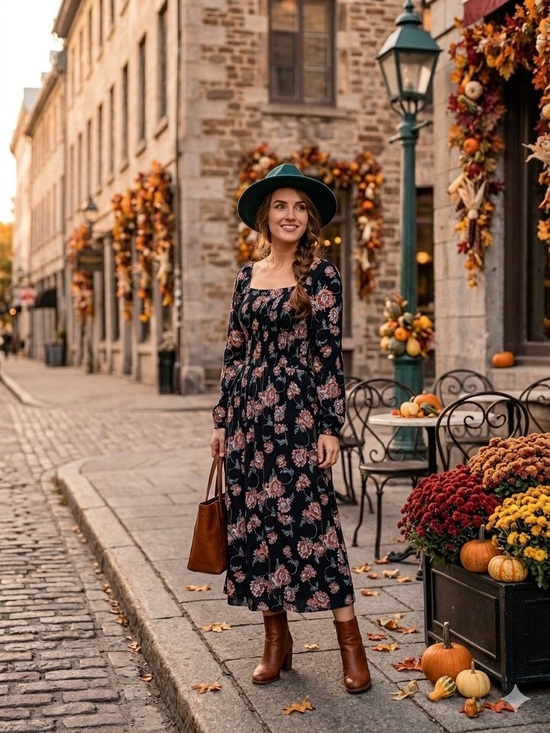 Treasure & Bond Dresses & Skirts - Treasure & Bond Black Maxi Dress with Pink Floral Print
